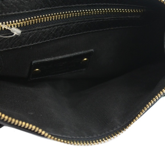ALEYA NEW YORK BLACK LEATHER CLUTCH - Picture 4 of 6